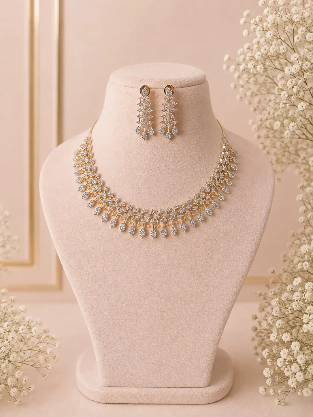 Regal Cascade AD Necklace Set